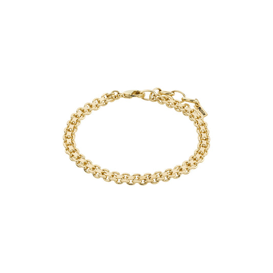 PEACE CHAIN BRACELET / GOLD PLATED