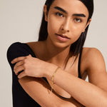 Load image into Gallery viewer, PEACE CHAIN BRACELET / GOLD PLATED
