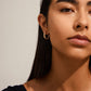 PEACE CHAIN HOOP EARRINGS / GOLD PLATED