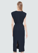 Load image into Gallery viewer, TIE WAIST KNIT DRESS / BLACK
