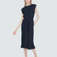 TIE WAIST KNIT DRESS / BLACK