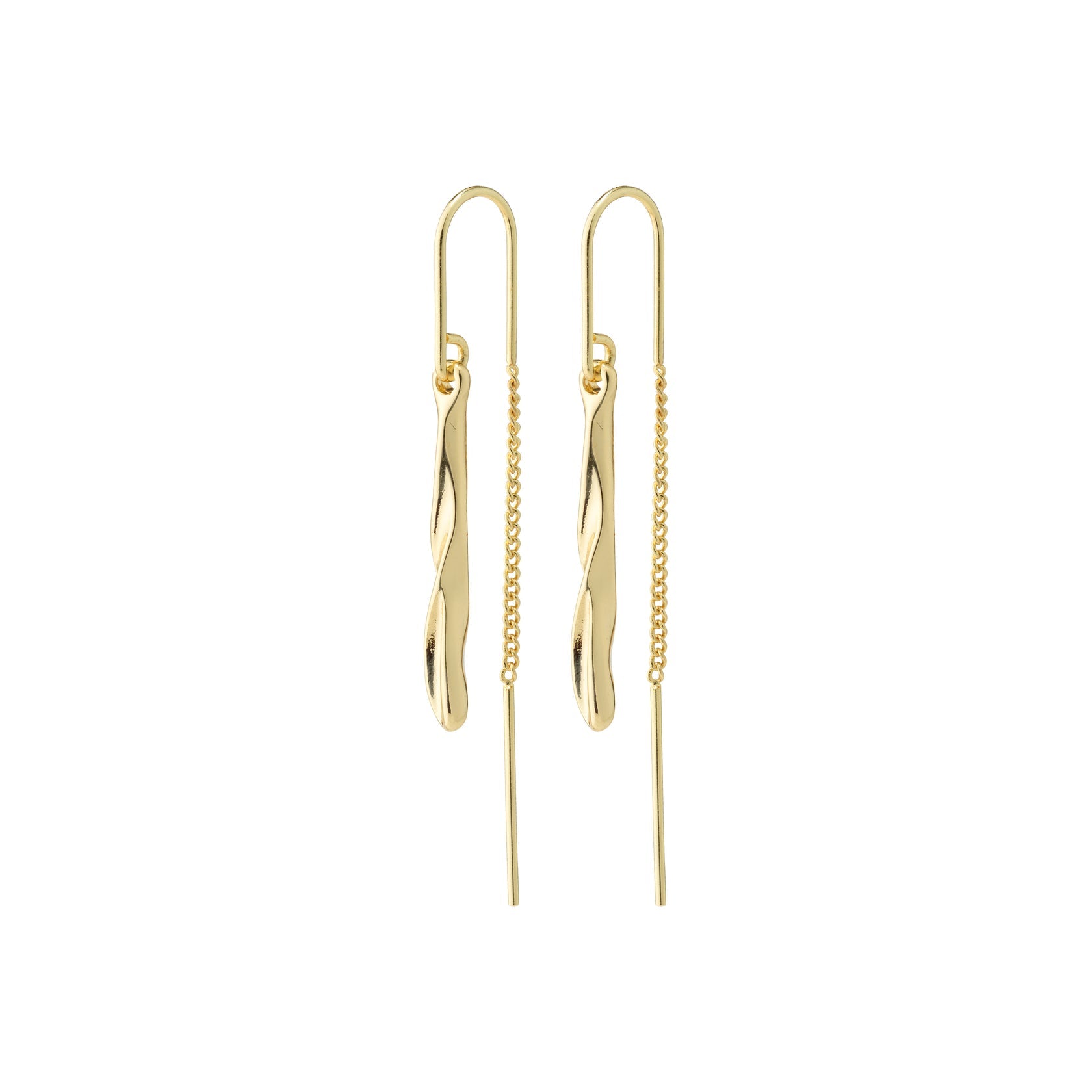 ALBERTE TEARDROP CHAIN EARRING / GOLD PLATED