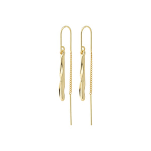 ALBERTE TEARDROP CHAIN EARRING / GOLD PLATED