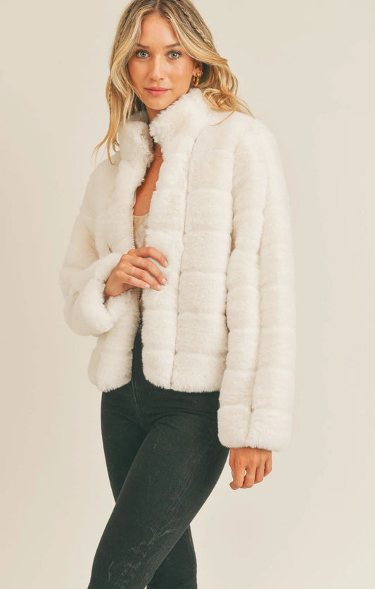IMAN FUR JACKET / LARGE ONLY