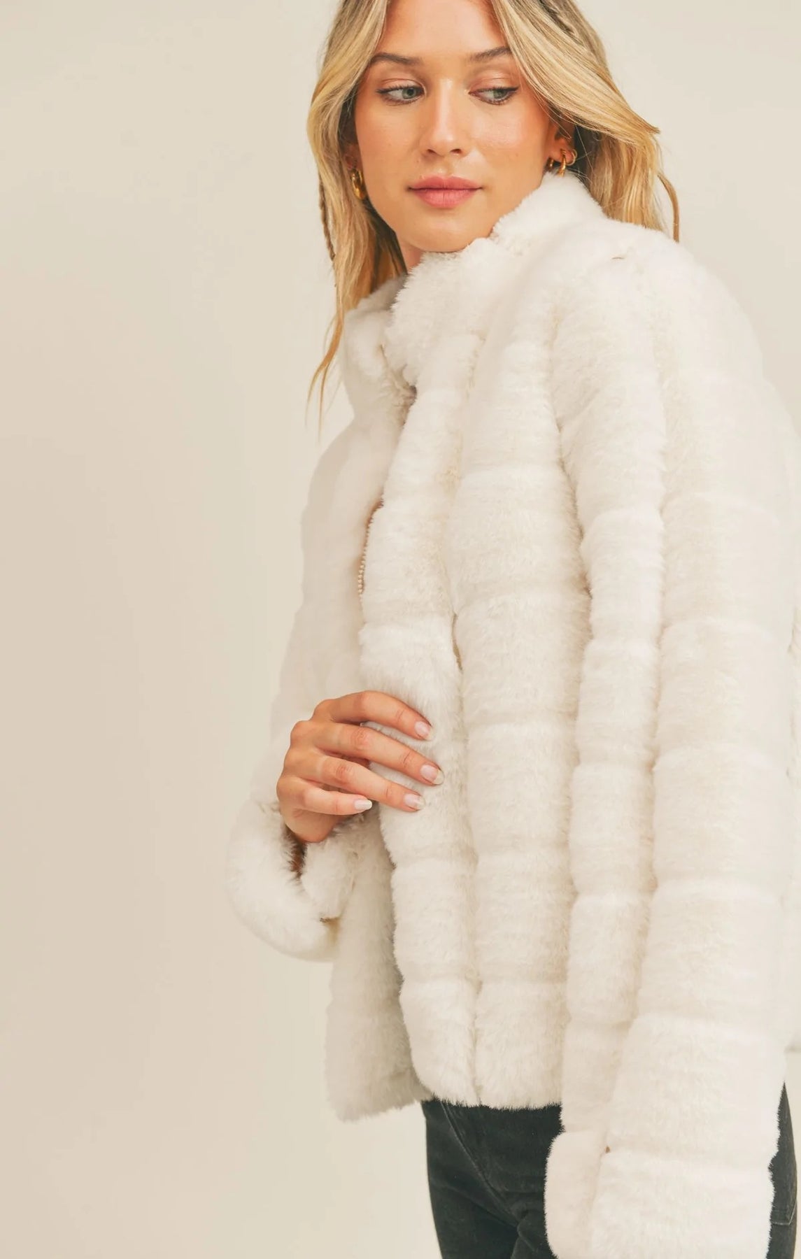 IMAN FUR JACKET / LARGE ONLY