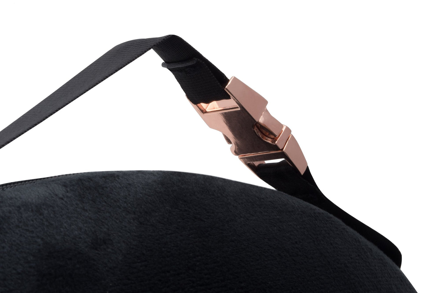 NECK PILLOW - BLACK VELOUR MEMORY FOAM