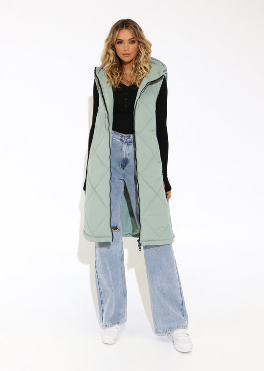 VIKTORIA PUFFER VEST / SAGE
