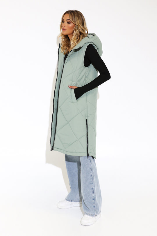 VIKTORIA PUFFER VEST / SAGE