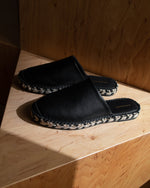 Load image into Gallery viewer, LEATHER ESPADRILLE / BLACK
