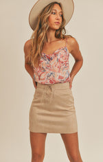 Load image into Gallery viewer, WILLING AND ABLE SUEDE LACE UP SKIRT

