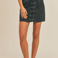 COME ON UP LACE UP DENIM MINI SKIRT