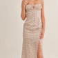 VINTAGE FLORAL MIDI DRESS / IVORY MULTI