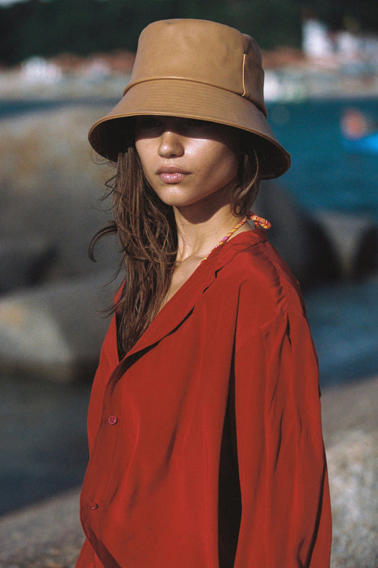 WAVE BUCKET VEGAN LEATHER / TAN