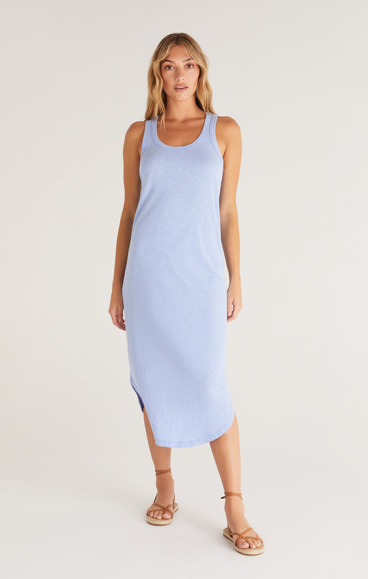 EASY GOING COTTON SLUB DRESS / BLUE BIRD