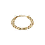 Load image into Gallery viewer, BLOSSOM RECYCLED 2-IN-1 CURB CHAIN BRACELET / GOLD PLATED
