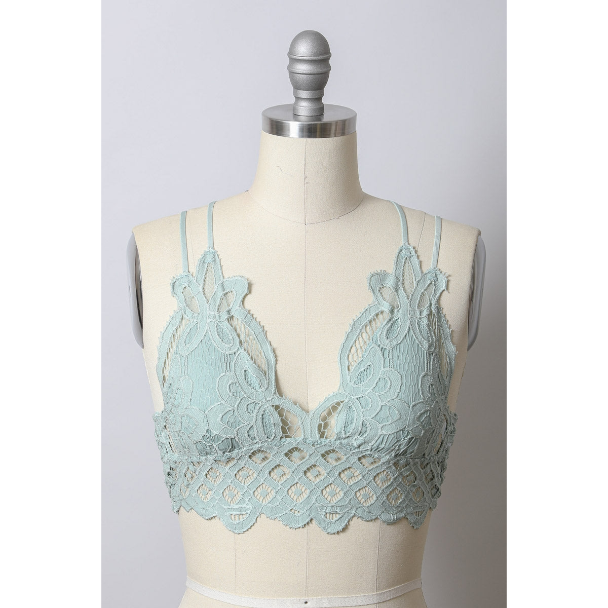 KOKO CROCHET LACE BRALETTE / SAGE