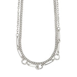 Load image into Gallery viewer, Pilgrim Sensitivity 2-in-1 Chain Necklace // SILVER
