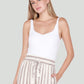 GATHERED FRONT KNIT BODYSUIT